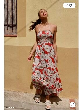 Intimately Free People Wmns Heat Wave Smocked Floral Maxi Dress S Bohocore Vacay